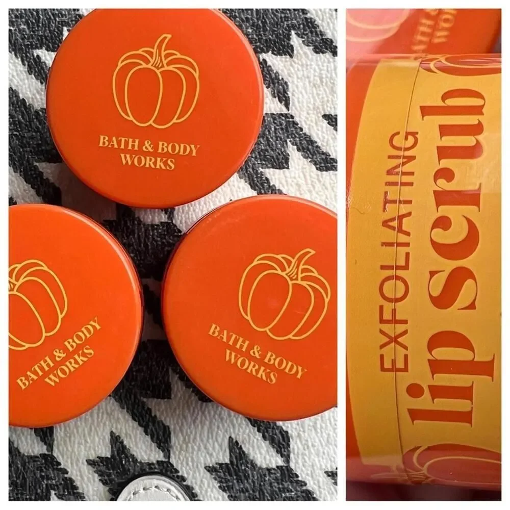 🆕 3 PUMPKIN SPICE LIP SCRUB BBW DISCONTINUED FALL EXFOLIATING NWT sealed RARE